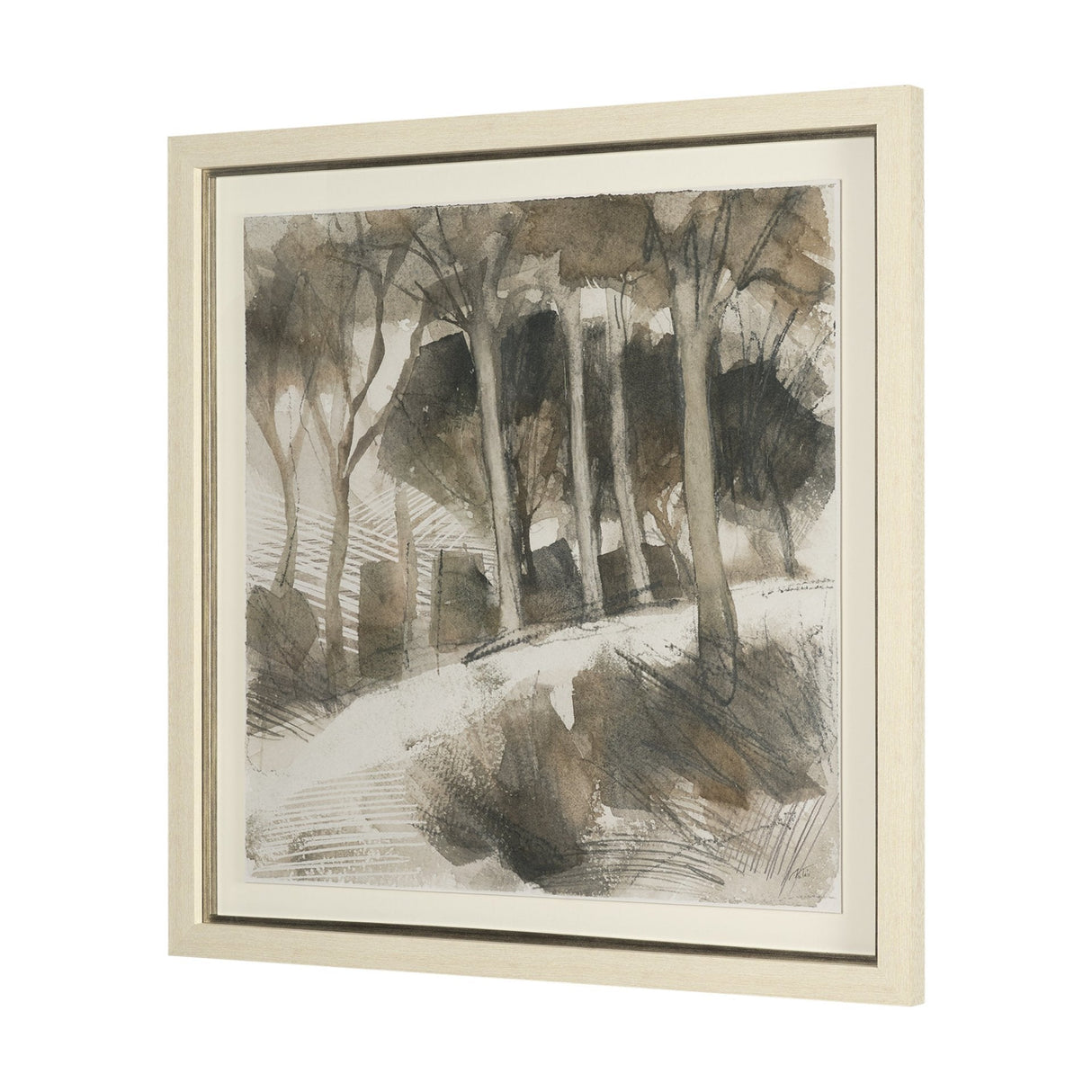 Deer Trail II by Mercana Studio Hand Embelished Textured Framed Artwork Matted under Glass by Mercana at Eve Furniture