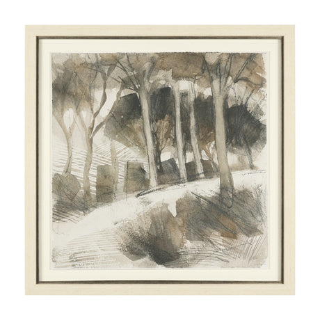 Deer Trail II by Mercana Studio Hand Embelished Textured Framed Artwork Matted under Glass by Mercana at Eve Furniture