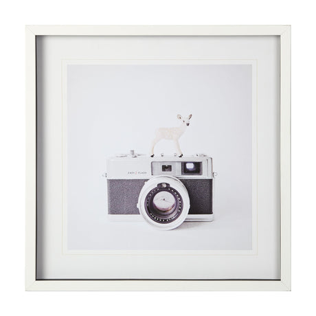 Deer & Vintage Camera by Susannah Tucker Photography a Framed Photo Art Print Matted under Glass by Mercana at Eve Furniture