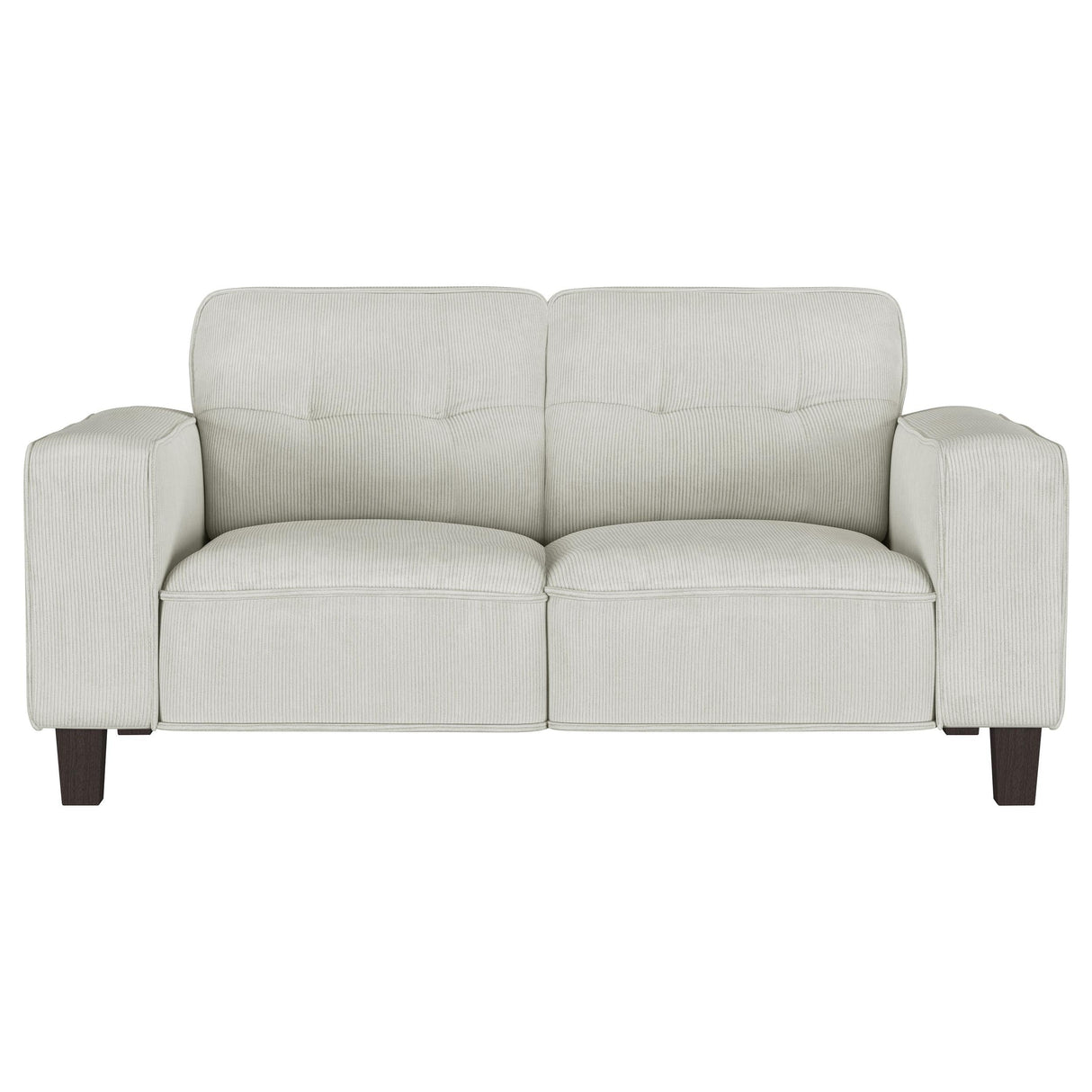 Deerhurst 2-piece Upholstered Tufted Track Arm Sofa Set Beige