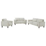 Deerhurst 3-piece Upholstered Tufted Track Arm Sofa Set Beige