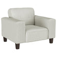 Deerhurst Beige Upholstered Tufted Track Arm Accent Chair by Coaster at Eve Furniture