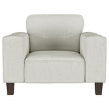 Deerhurst Beige Upholstered Tufted Track Arm Accent Chair by Coaster at Eve Furniture