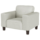 Deerhurst Beige Upholstered Tufted Track Arm Accent Chair by Coaster at Eve Furniture
