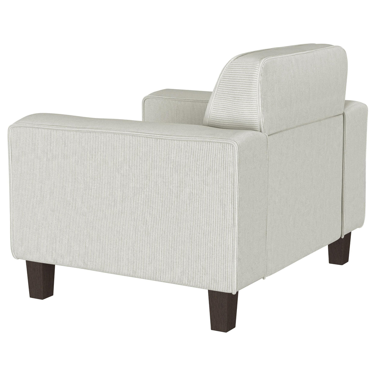 Deerhurst Beige Upholstered Tufted Track Arm Accent Chair by Coaster at Eve Furniture