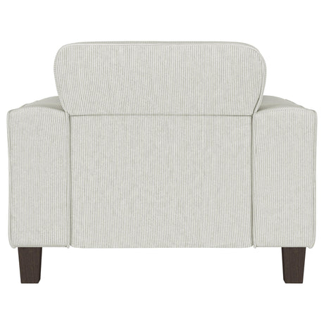 Deerhurst Beige Upholstered Tufted Track Arm Accent Chair by Coaster at Eve Furniture