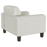 Deerhurst Beige Upholstered Tufted Track Arm Accent Chair by Coaster at Eve Furniture