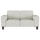 Deerhurst Beige Upholstered Tufted Track Arm Loveseat by Coaster at Eve Furniture