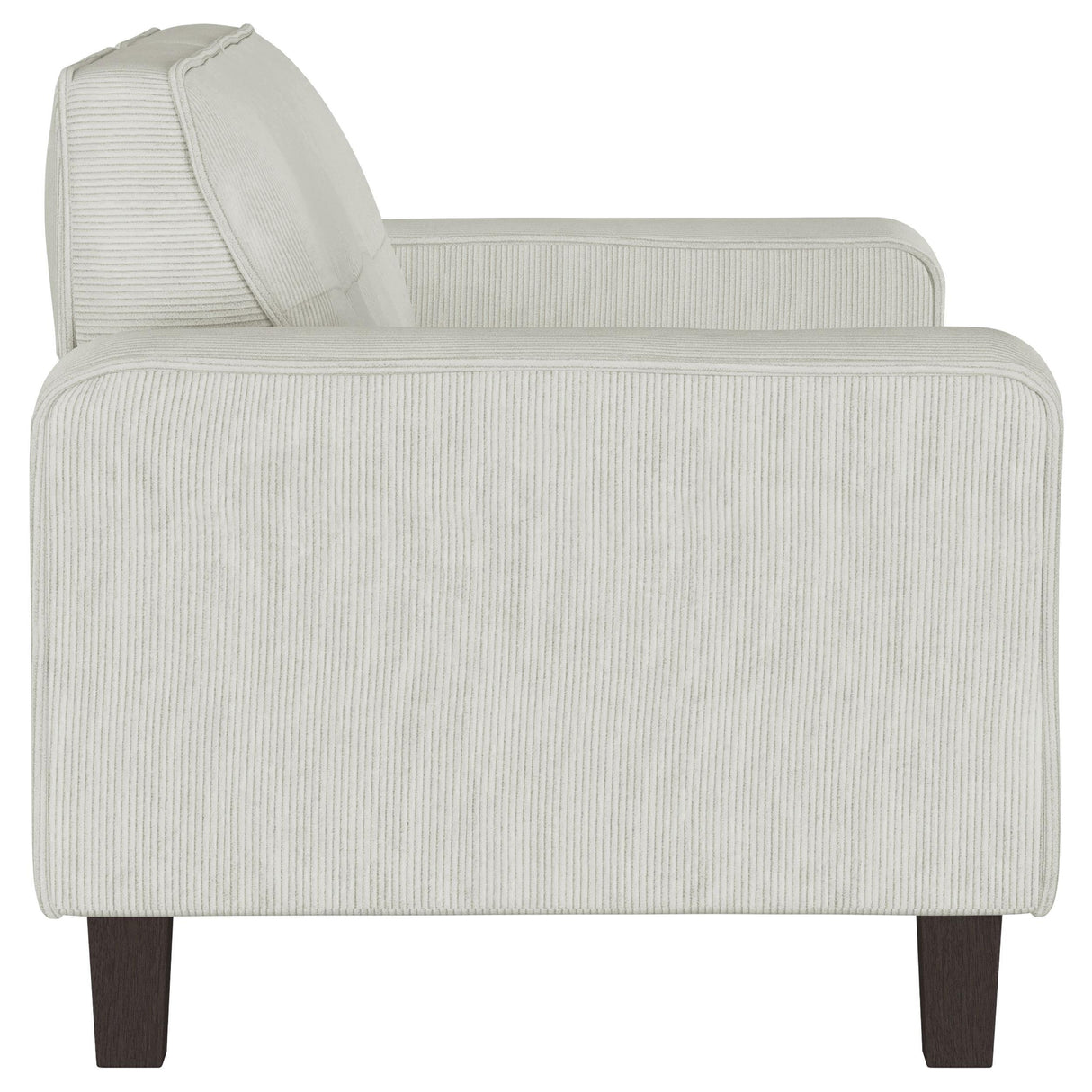 Deerhurst Beige Upholstered Tufted Track Arm Loveseat by Coaster at Eve Furniture