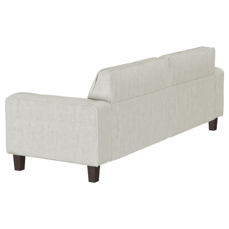 Deerhurst Beige Upholstered Tufted Track Arm Sofa by Coaster at Eve Furniture