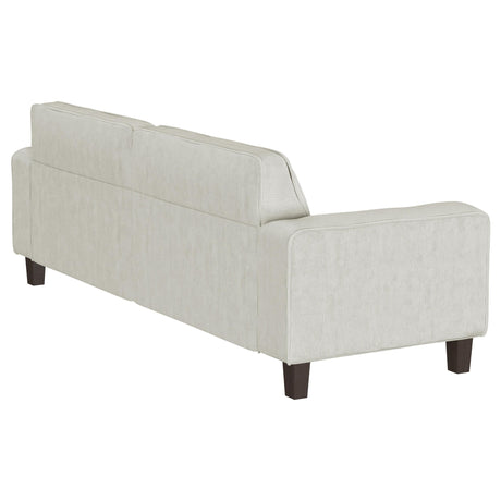 Deerhurst Beige Upholstered Tufted Track Arm Sofa by Coaster at Eve Furniture