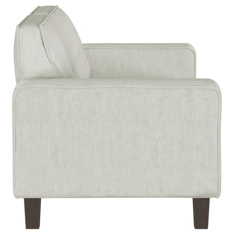 Deerhurst Beige Upholstered Tufted Track Arm Sofa by Coaster at Eve Furniture