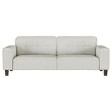 Deerhurst Beige Upholstered Tufted Track Arm Sofa by Coaster at Eve Furniture