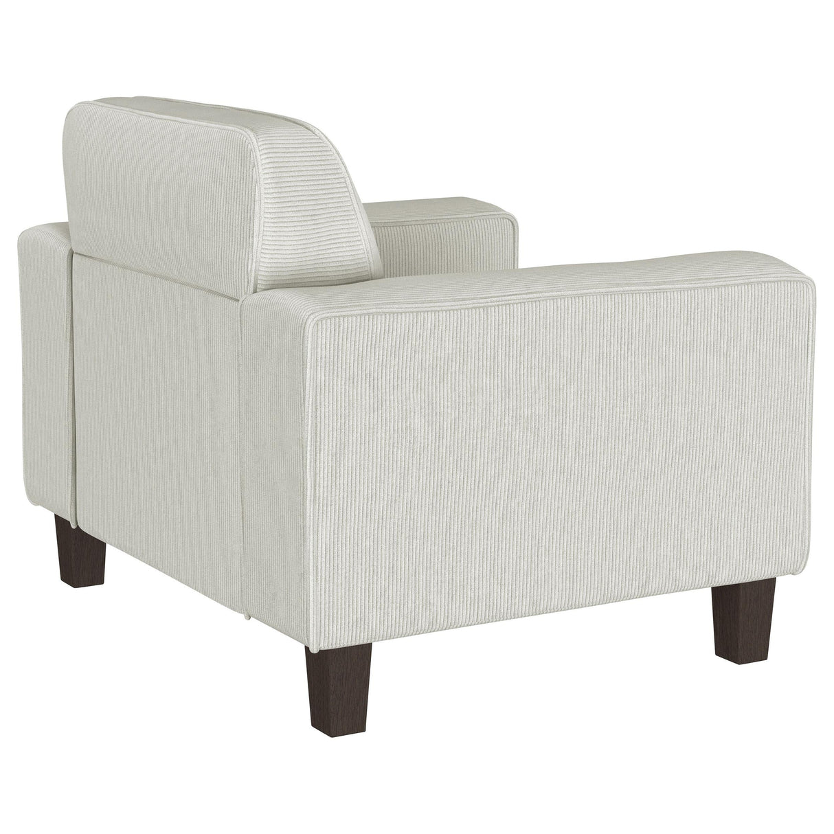 Deerhurst Beige Upholstered Tufted Track Arm Accent Chair