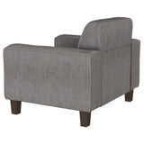 Deerhurst Charcoal Upholstered Tufted Track Arm Accent Chair