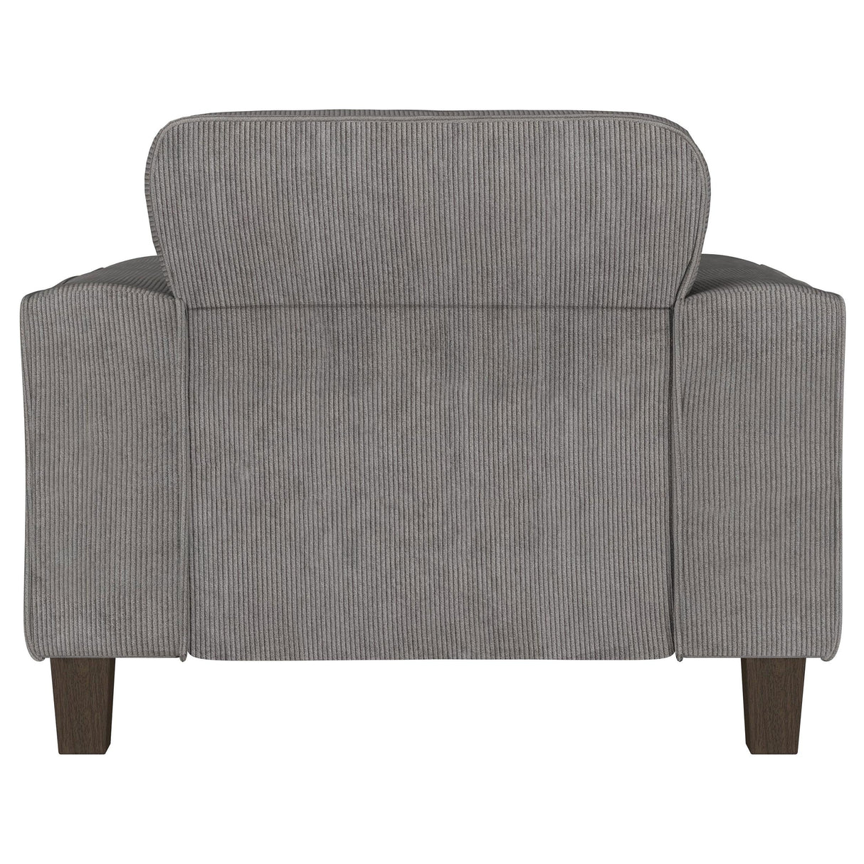 Deerhurst Charcoal Upholstered Tufted Track Arm Accent Chair