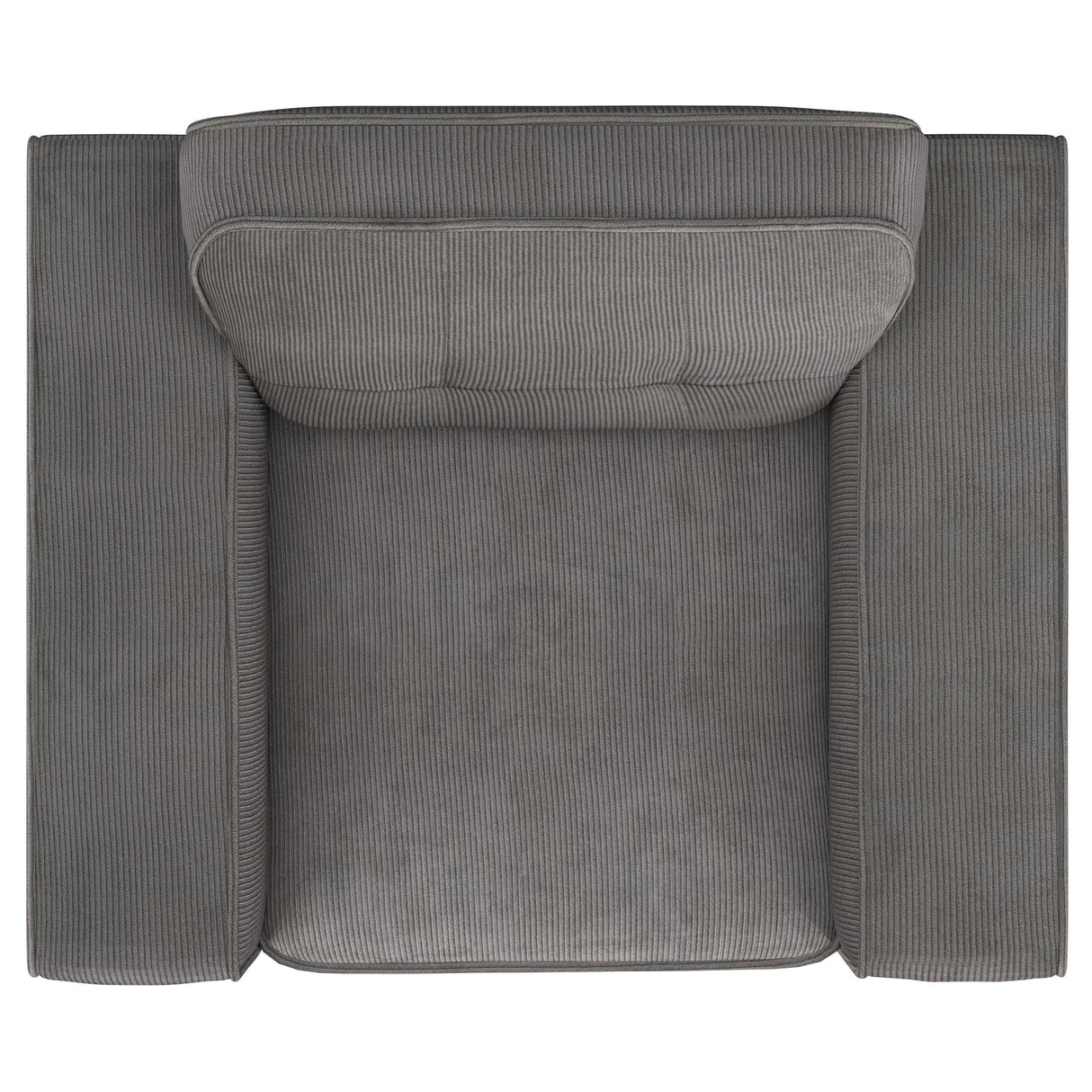 Deerhurst Charcoal Upholstered Tufted Track Arm Accent Chair