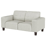 Deerhurst Upholstered Tufted Track Arm Loveseat Beige