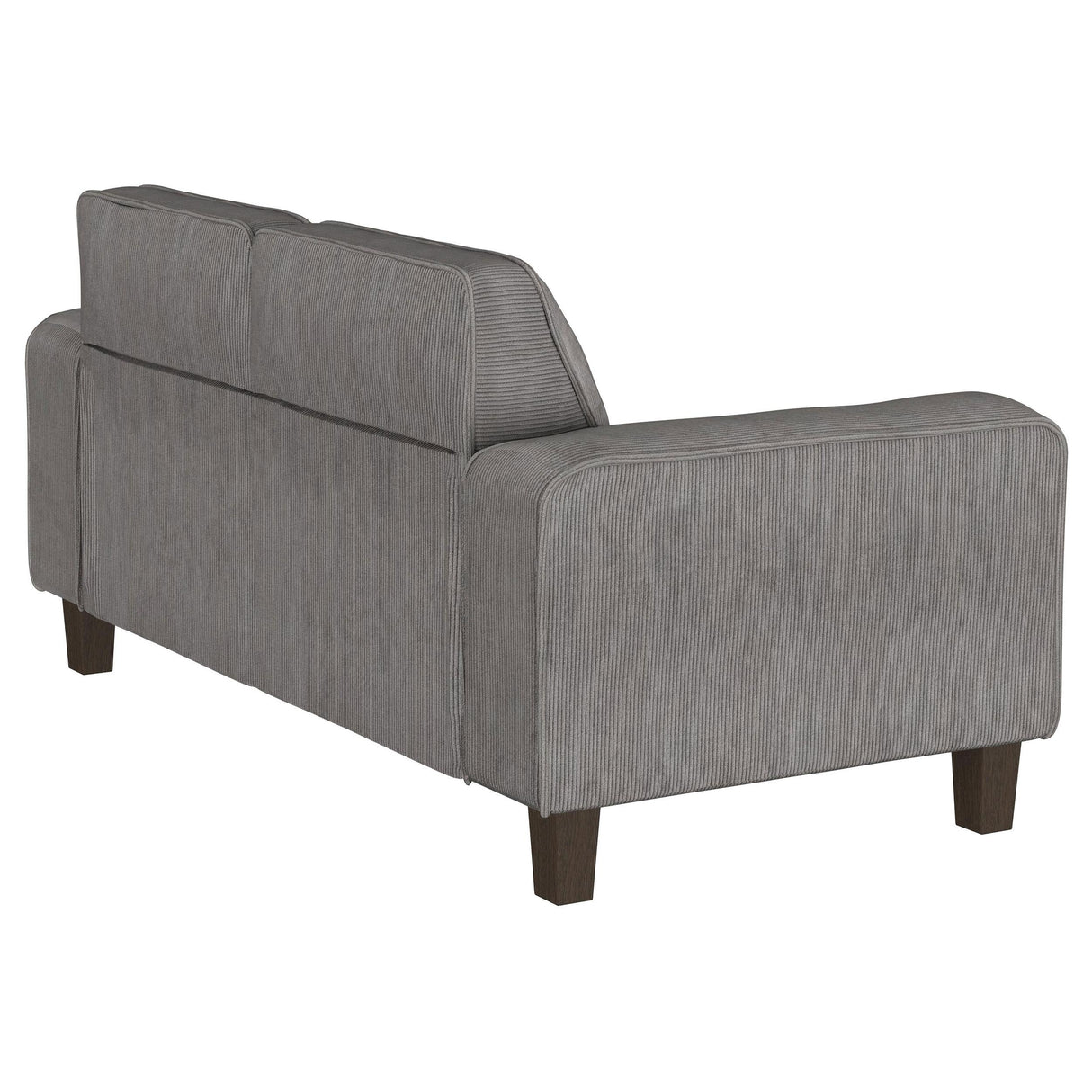 Deerhurst Upholstered Tufted Track Arm Loveseat Charcoal