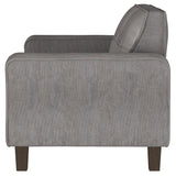 Deerhurst Upholstered Tufted Track Arm Loveseat Charcoal