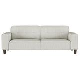 Deerhurst Upholstered Tufted Track Arm Sofa Beige