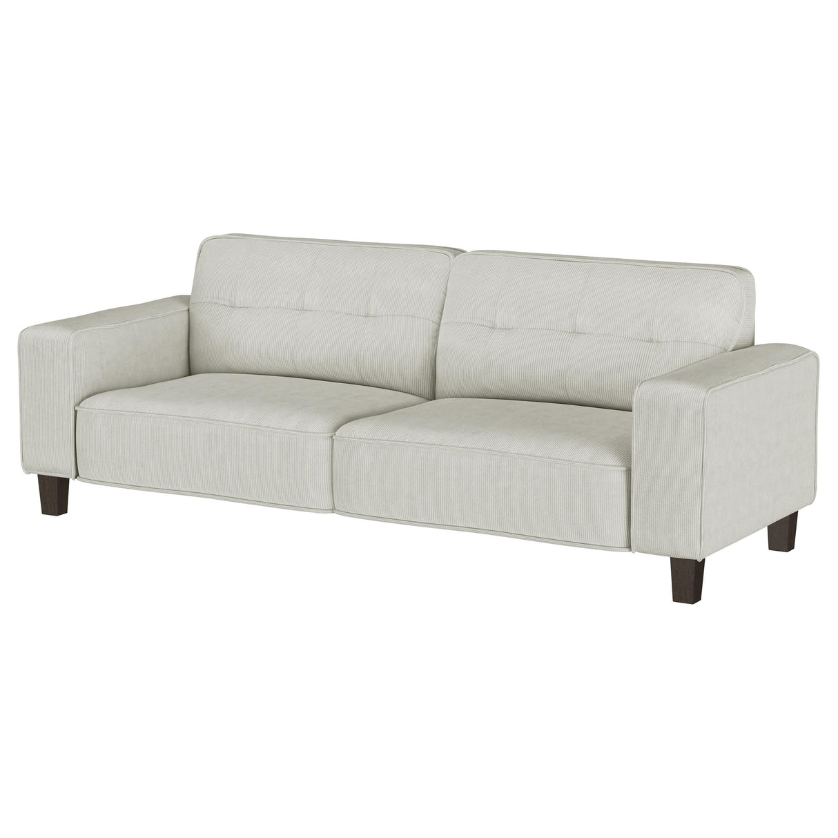 Deerhurst Upholstered Tufted Track Arm Sofa Beige