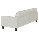 Deerhurst Upholstered Tufted Track Arm Sofa Beige