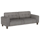 Deerhurst Upholstered Tufted Track Arm Sofa Charcoal