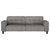 Deerhurst Upholstered Tufted Track Arm Sofa Charcoal