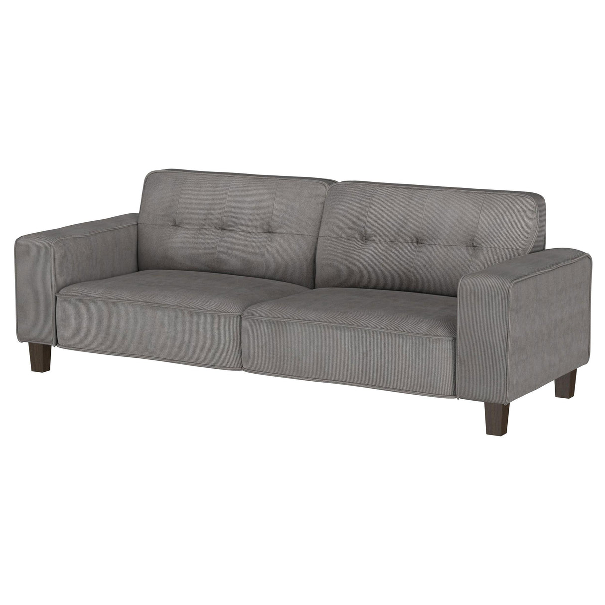 Deerhurst Upholstered Tufted Track Arm Sofa Charcoal