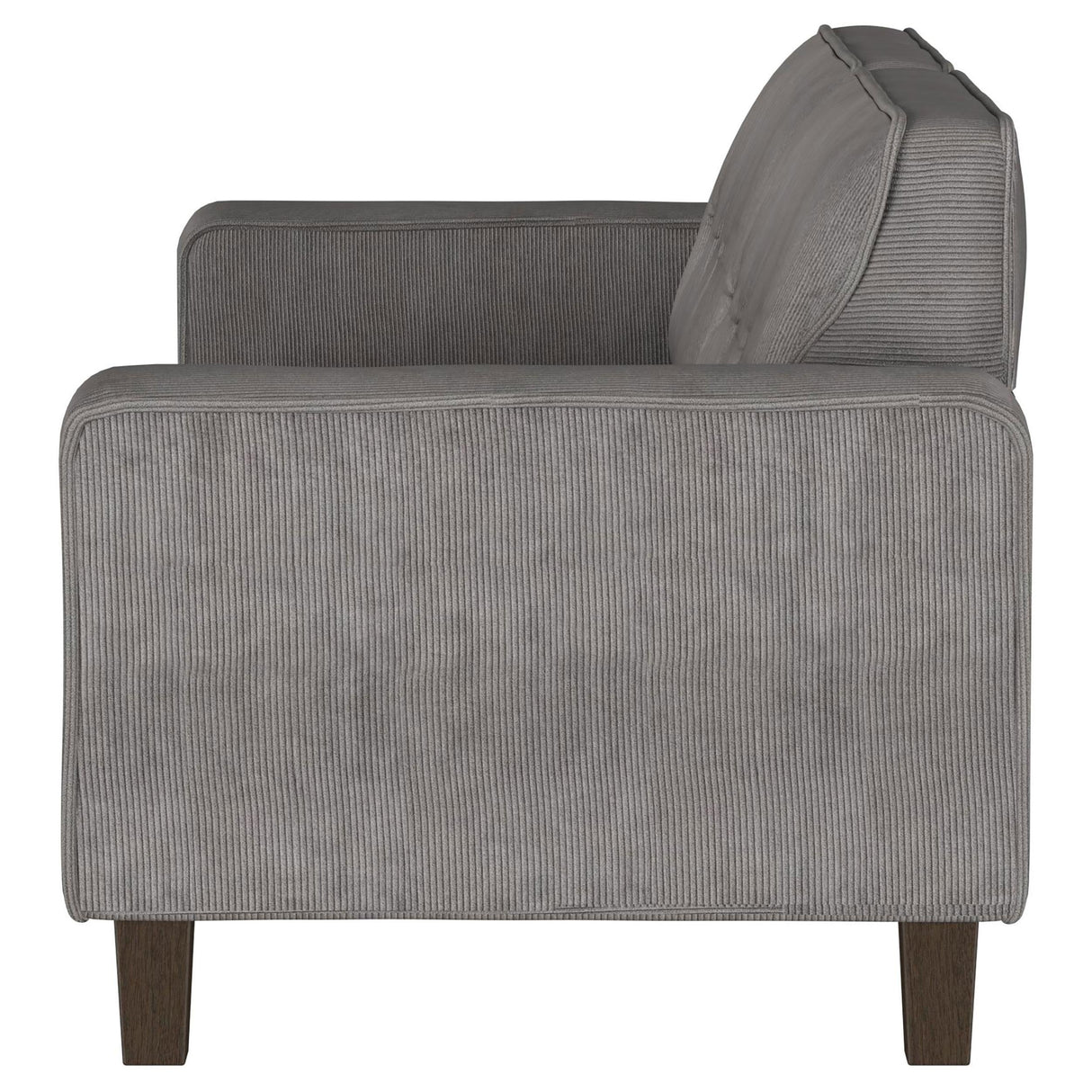 Deerhurst Upholstered Tufted Track Arm Sofa Charcoal