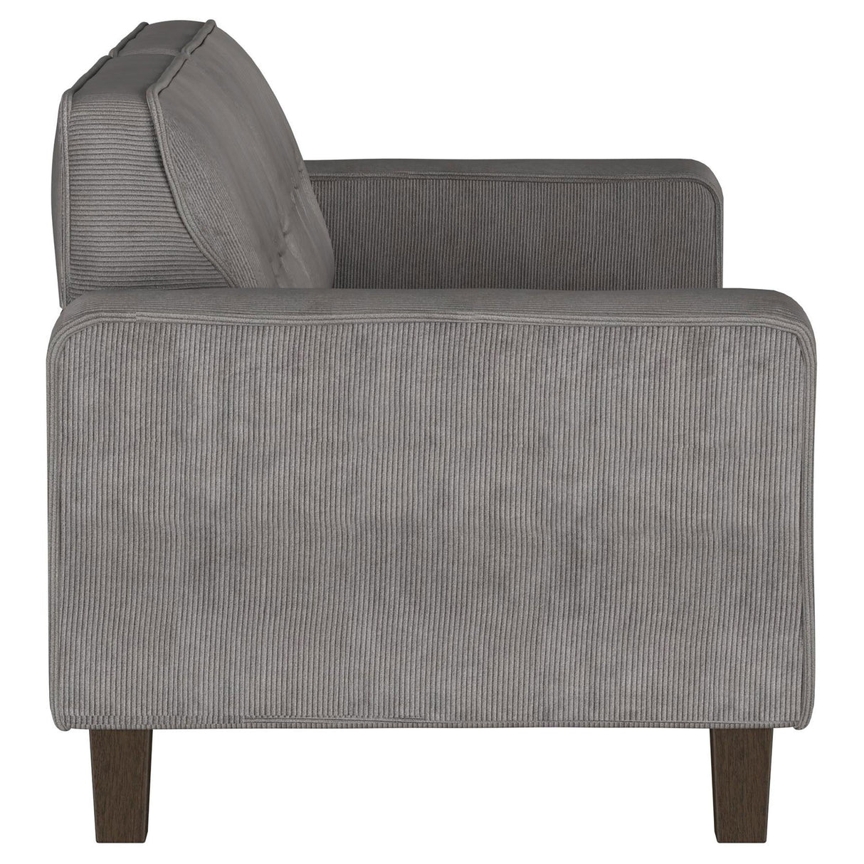 Deerhurst Upholstered Tufted Track Arm Sofa Charcoal