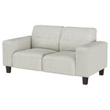 Deerhurst Beige Upholstered Tufted Track Arm Loveseat by Coaster at Eve Furniture