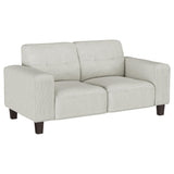 Deerhurst Beige Upholstered Tufted Track Arm Loveseat by Coaster at Eve Furniture