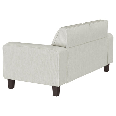 Deerhurst Beige Upholstered Tufted Track Arm Loveseat by Coaster at Eve Furniture