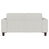 Deerhurst Beige Upholstered Tufted Track Arm Loveseat by Coaster at Eve Furniture