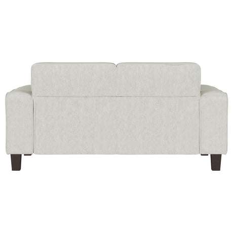 Deerhurst Beige Upholstered Tufted Track Arm Loveseat by Coaster at Eve Furniture