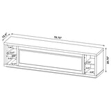Deiter Black 79-inch TV Stand Fireplace Media Console by Coaster at Eve Furniture