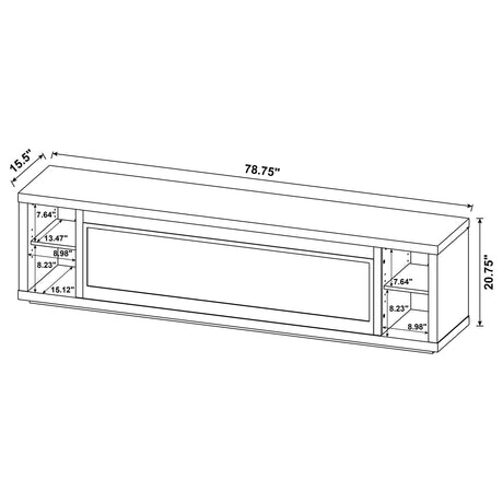 Deiter Black 79-inch TV Stand Fireplace Media Console by Coaster at Eve Furniture