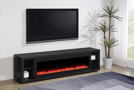 Deiter Black 79-inch TV Stand Fireplace Media Console by Coaster at Eve Furniture