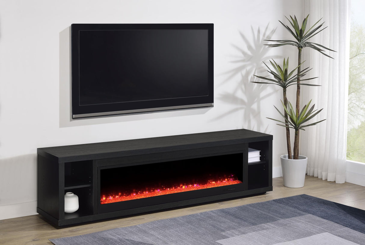 Deiter Black 79-inch TV Stand Fireplace Media Console by Coaster at Eve Furniture