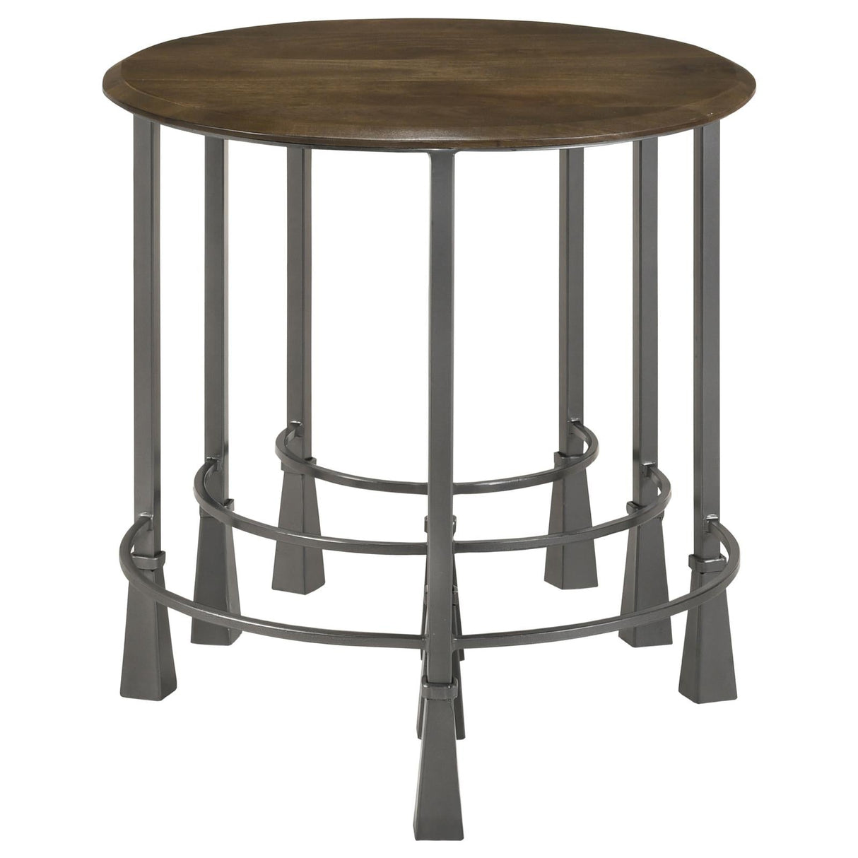 Deja 3-Piece Round Nesting Table Natural/Gunmetal