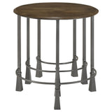 Deja Natural and Gunmetal 3-Piece Round Nesting Table by Coaster at Eve Furniture
