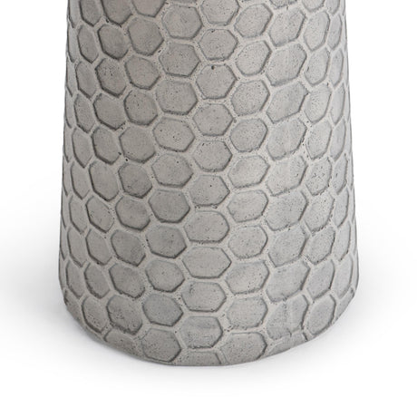 Delaine Light Gray Small Round Outdoor Accent Table by Classic Home at Eve Furniture