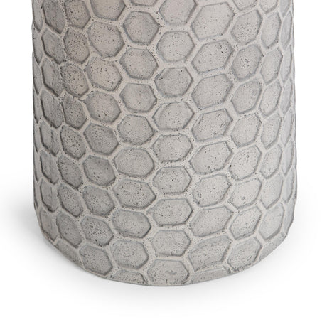 Delaine Light Gray Medium Round Outdoor Accent Table by Classic Home at Eve Furniture
