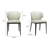 Delaney Beige Dining Chair (Set of 2) by Moe's Home at Eve Furniture