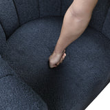 Delaney Blue Boucle Swivel Chair with Ottoman by Homelegance at Eve Furniture