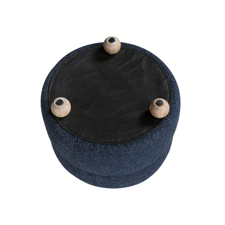 Delaney Blue Boucle Swivel Chair with Ottoman by Homelegance at Eve Furniture