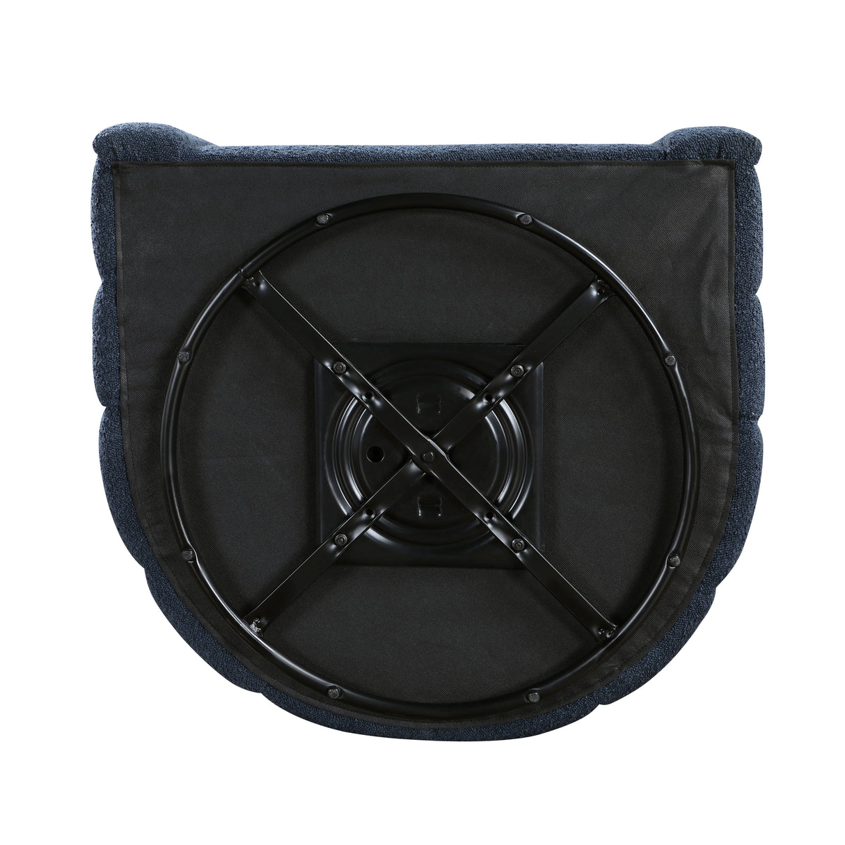 Delaney Blue Boucle Swivel Chair with Ottoman by Homelegance at Eve Furniture