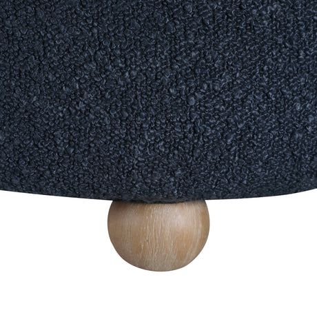 Delaney Blue Boucle Swivel Chair with Ottoman by Homelegance at Eve Furniture